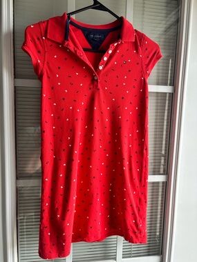 Tommy Hilfiger Red Hoodie with Navy Trim